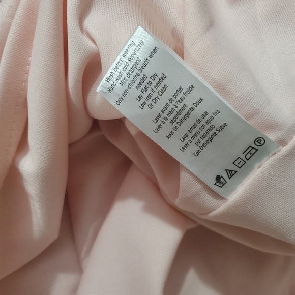 NWOT MOTHERHOOD PINK SLEEVELESS SHIFT DRESS W/LACE TOP/FULLY LINED/SIZE LARGE - Picture 10 of 12